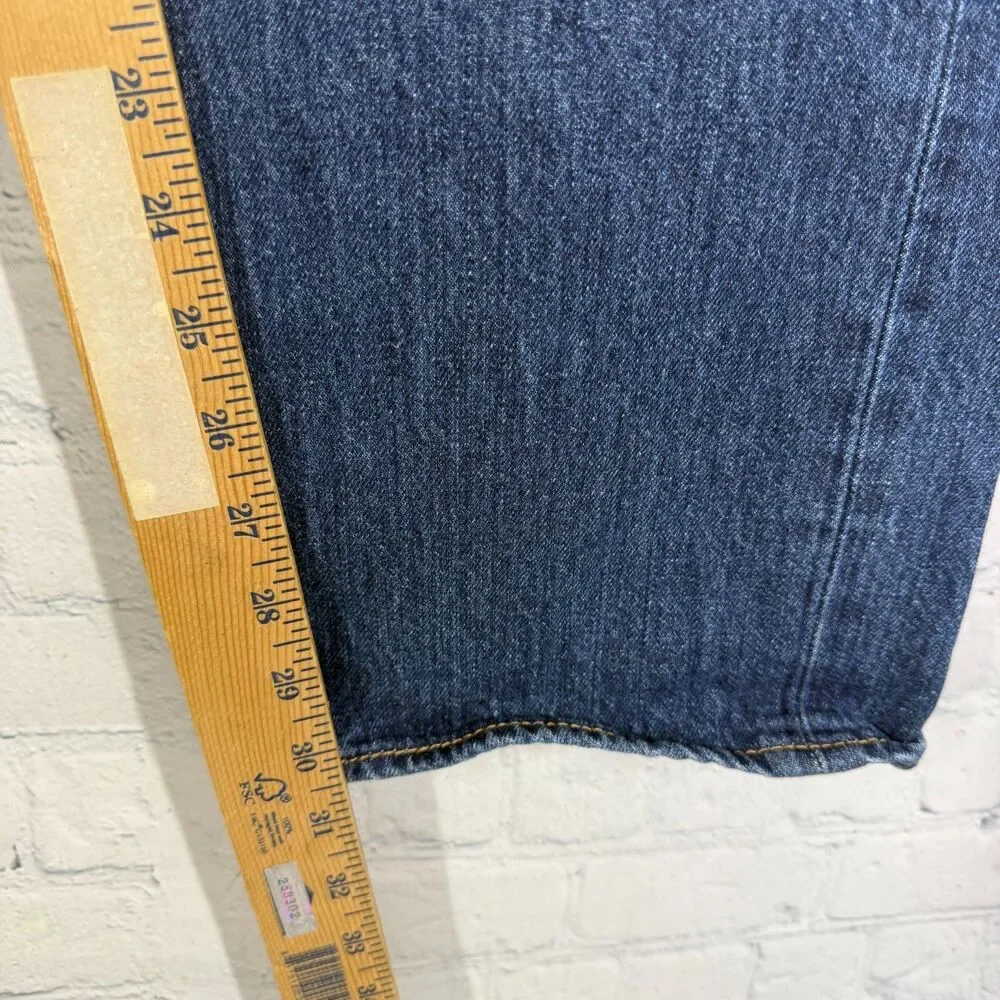 Levi’s 501 Jeans Mens 36x32 Button Fly Denim Blue Dark Wash Straight Leg Western